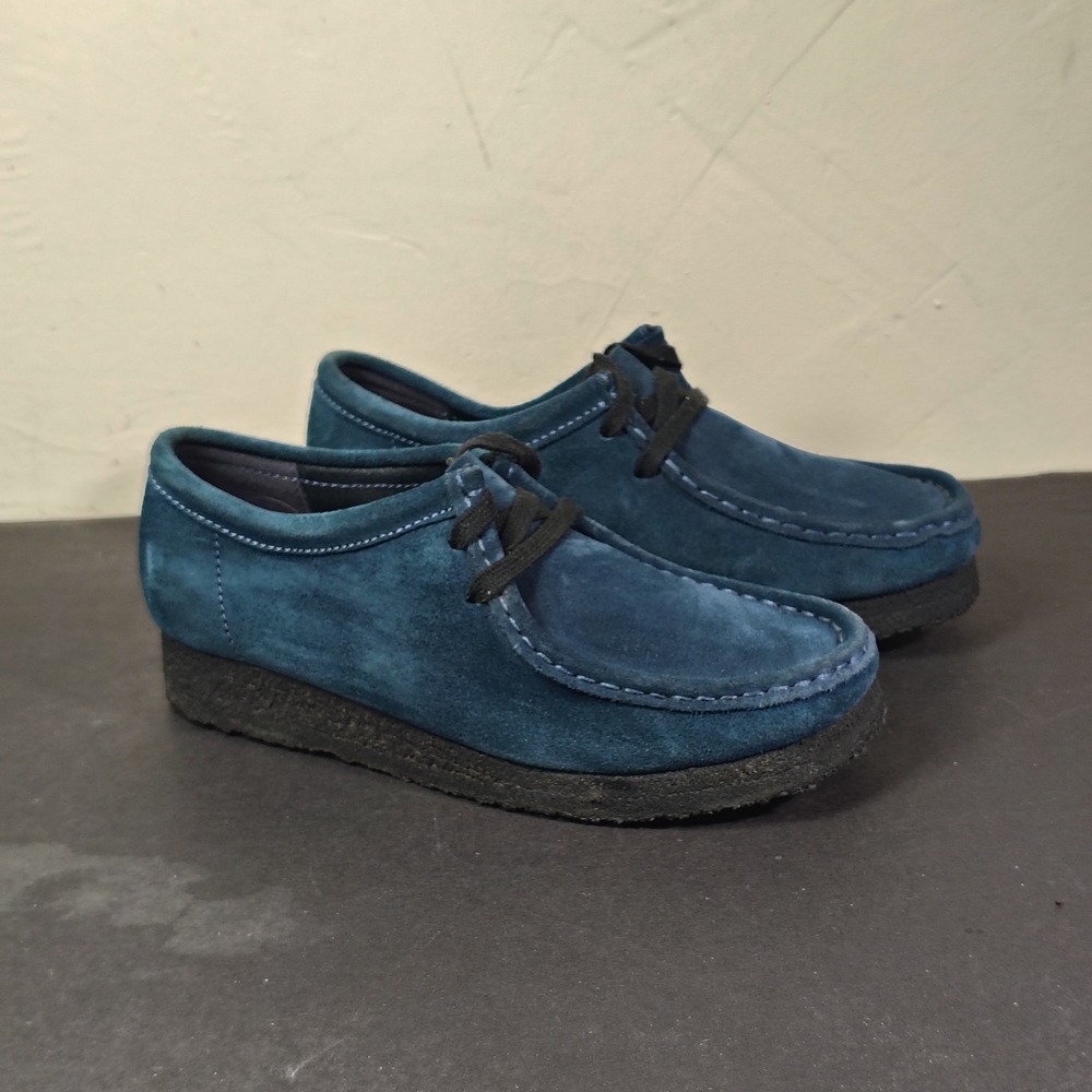 Clarks Wallabee Womens 7 Blue Suede Charles F Stead Crepe Sole 261732434